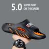 Летние мужские уличные пляжные модные и удобные тапочки на толстой подошве, мягкая подошва, дышащие парные сандалии большого размера, бытовые нескользящие тапочки из ЭВА