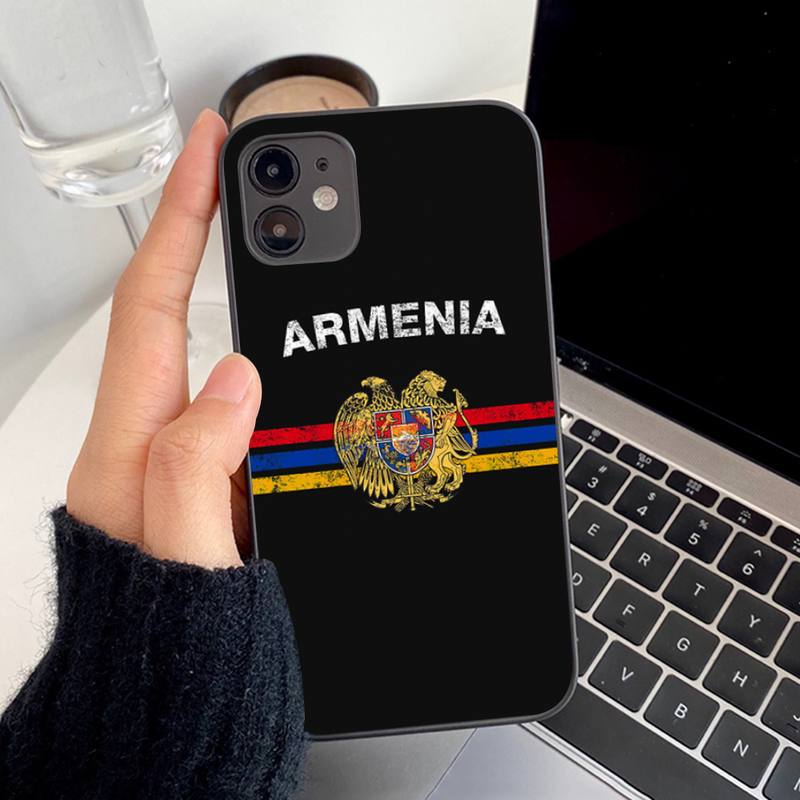 Чехол для телефона с армянским флагом Армении для iPhone 13 8 7 6S Plus X 5S SE 2020 XR 11 12 mini pro XS MAX