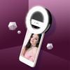 LED Rechargeable Selfie Fill Light Modes Ring Clip-on Round Beauty 3 Light Portable Anti-slip