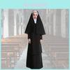 Взрослый костюм на Хэллоуин Косплей Наряд монахини Для сценических выступлений L Xl)