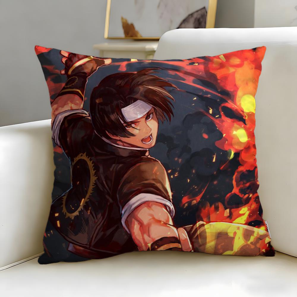 Классическая игра KOF Наволочка Мягкая Легко стирающаяся Подушка Универсальная для Дивана Кровати Путешествий и Офиса