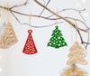 Inkdotpot 18 шт. Рождественские украшения, незаконченные деревянные лазерные вырезы в форме дерева/колокольчика, подвесное украшение