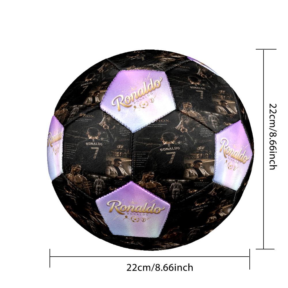 Cristiano Ronaldo Cr7 Football Legend Size 5 Soccer Ball Machine Sewn Indoor/Outdoor Training and Matches Perfect Commemorative Gift for Soccer Lovers