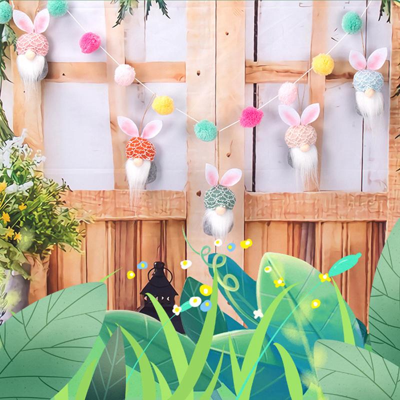 5 Pcs Easter Gnome Bunny Rabbit Nordic Gonk Dwarf Plush Doll Ornaments Kids Gift Decor