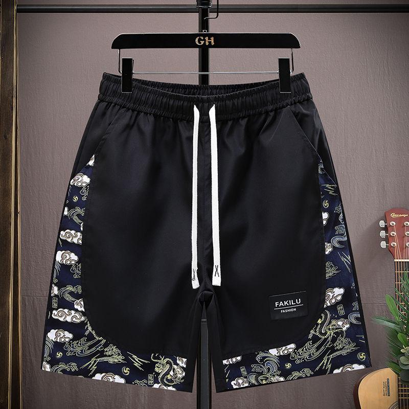 Мужские шорты, тонкие повседневные спортивные летние брюки с пятью точками, свободные пляжные брюки, бриджи, мужские брюки