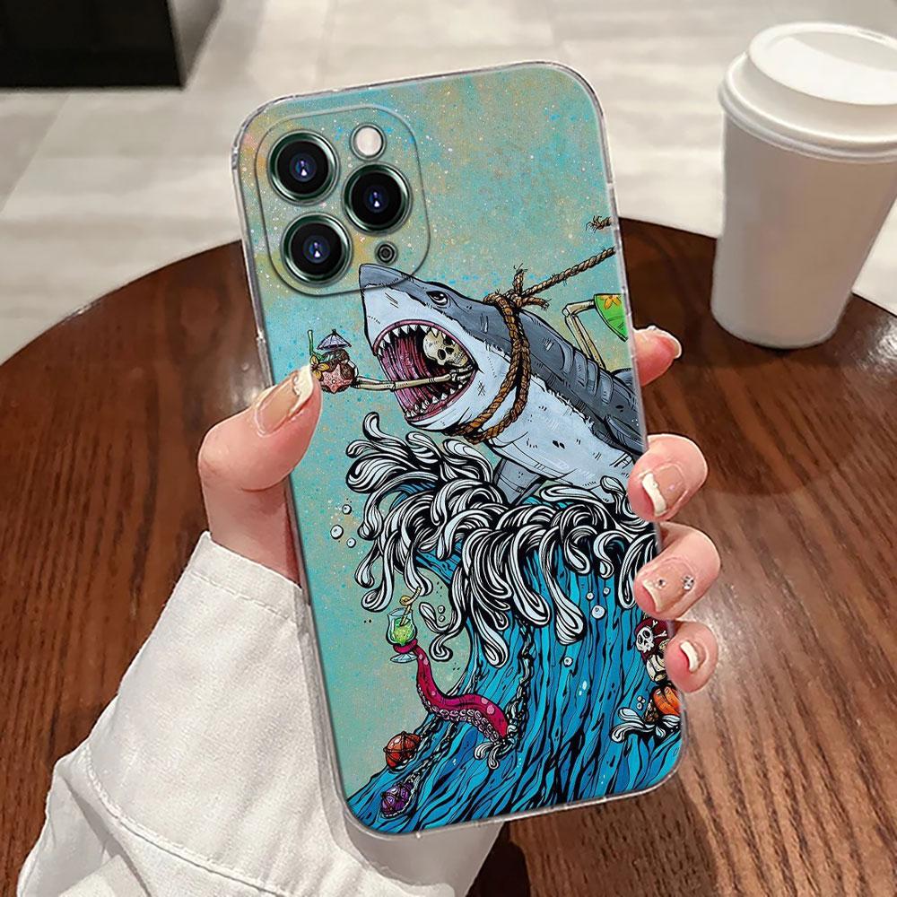 Японская культура Волна Дракона Аниме Чехол Для Apple iPhone 17 16 15 14 13 12 11 Pro Max 16 Plus 16E 17Air 17Pro Чехол для телефона Funda