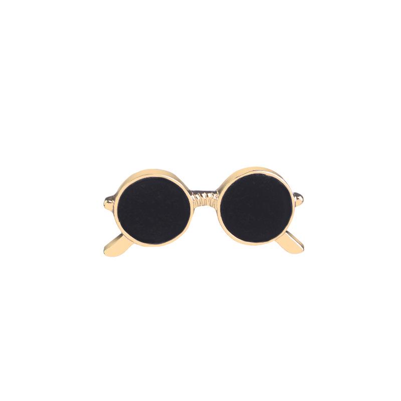 Hot Mini Sunglasses Brooch Men Enamel Sunglasses Brooch Unisex Fashion Party Suit Shirt Decoration Zinc Alloy Pin Glasses Pin