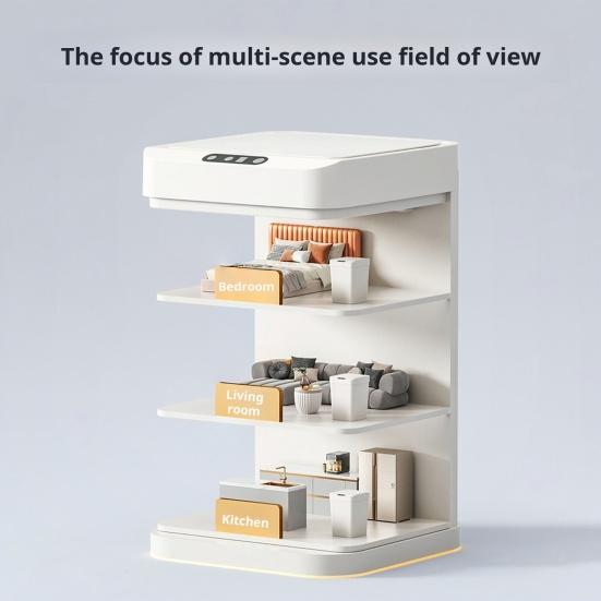 Интеллектуальная бесконтактная мусорная корзина с крышкой, большая емкость 13 л, быстрое реагирование, полностью закрытый автоматический сенсорный мусорный бак