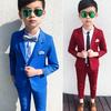 Spring Autumn Formal Boys Suit Set Children Party Host Wedding Costume Little Kids Blazer  Pants Clothing Sets