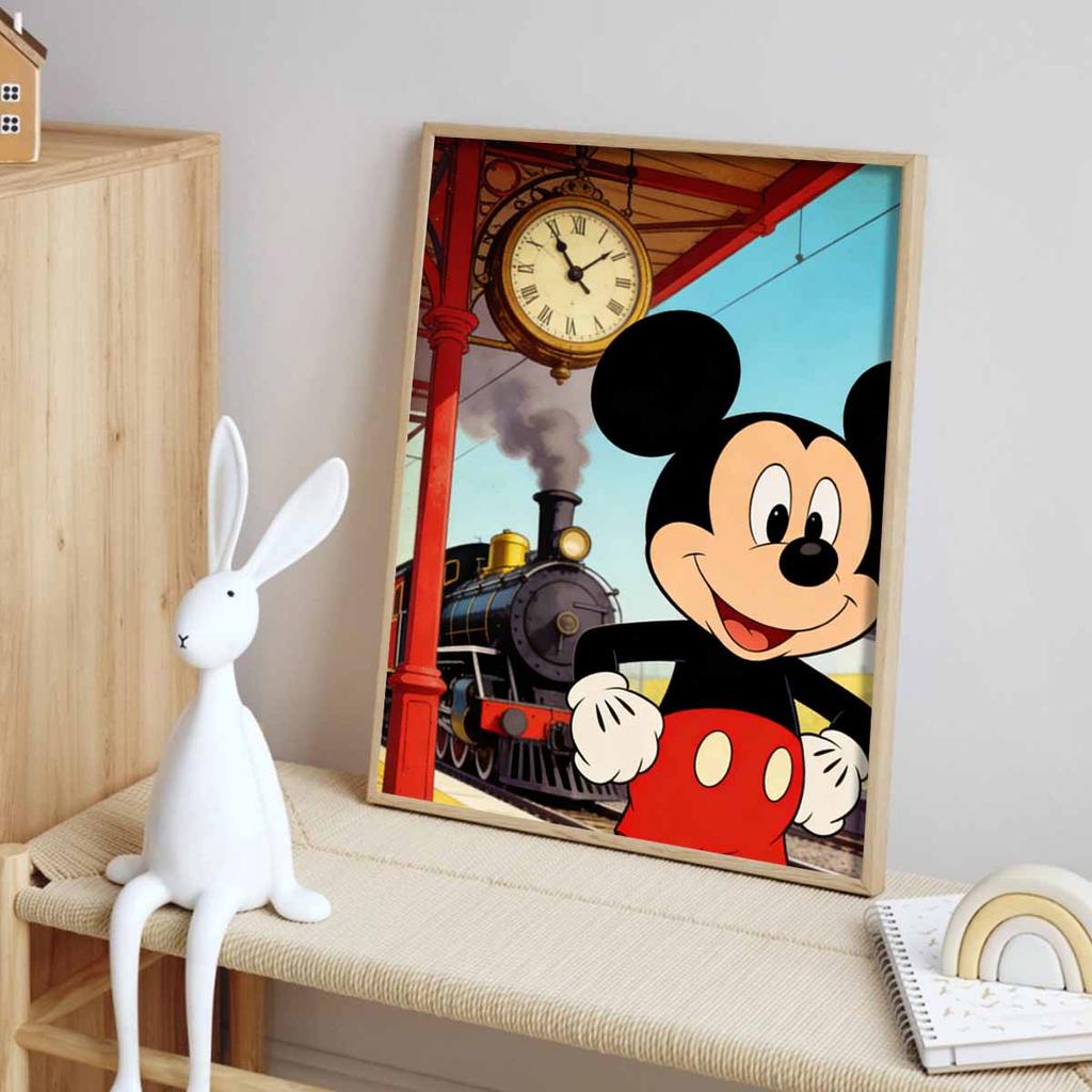 Disney Mickey Mouse train station diamond painting mosaic art kit 5D handmade diy gift home decoration