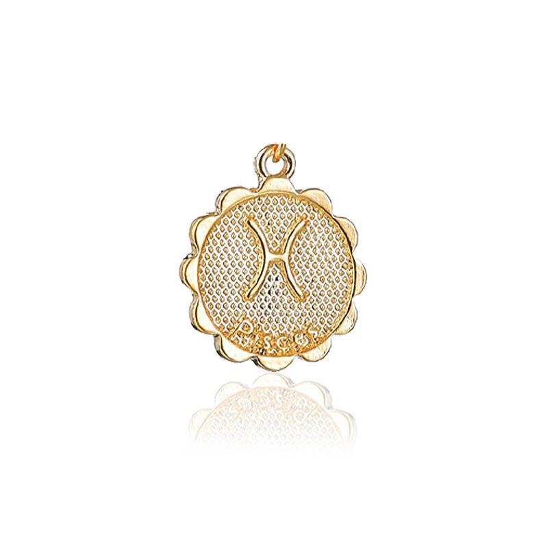 Fashion Girls Clavicle Chain Charm Necklaces Jewelry Temperament Twelve Constellations Coin Pendant Necklace For Women