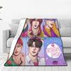 Kpop Охотники на демонов Саджа Бойз Мистическое одеяло Теплое Мягкое Узорчатое Плюшевое Одеяло-Плед для Девочек Мальчиков Фланелевое Покрывало для Кровати