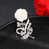 White Rose Flower Brooch Femininity Plant Flower Atmosphere Versatile Jacket Brooch Buckle