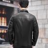 Весна и осень Новая натуральная кожаная куртка мужская куртка из коровьей кожи первого слоя деловая мужская модная универсальная куртка мотоциклетная кожаная куртка тренд