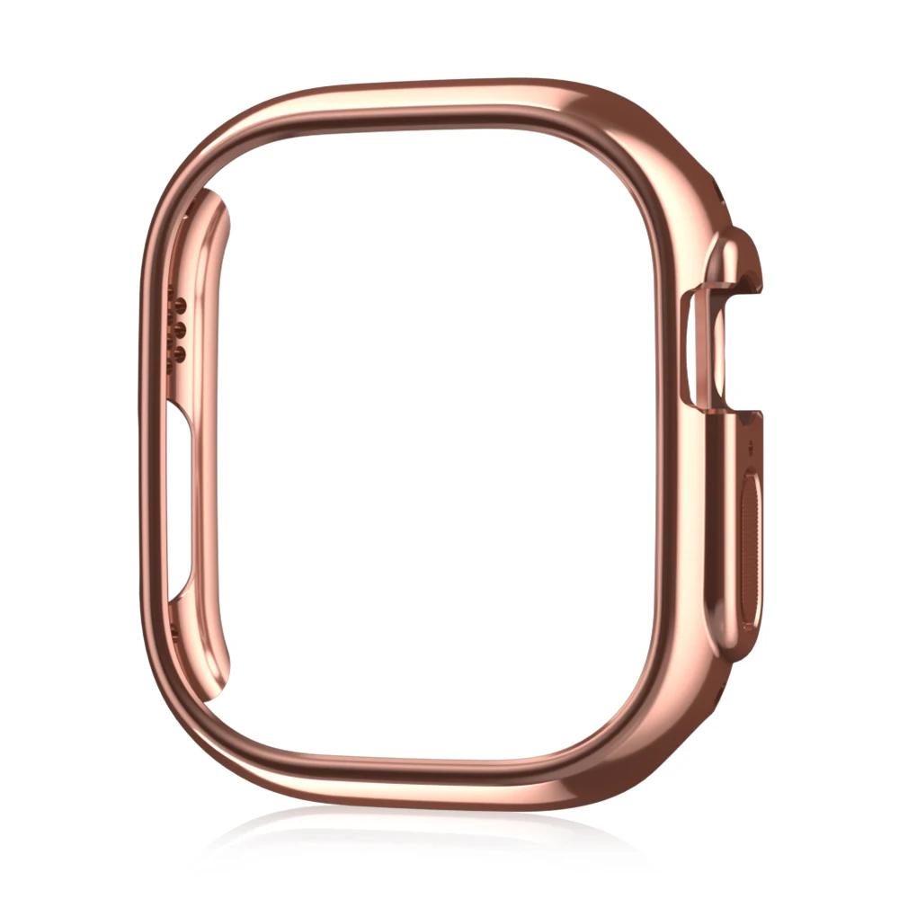 Ударопрочный золотой ПК-чехол Защитная крышка для Apple Watch Серии 11 10 9 8 7 6 5 4 3 2 1 Ultra 49 45 мм 41 46 42 мм Без стекла на экран