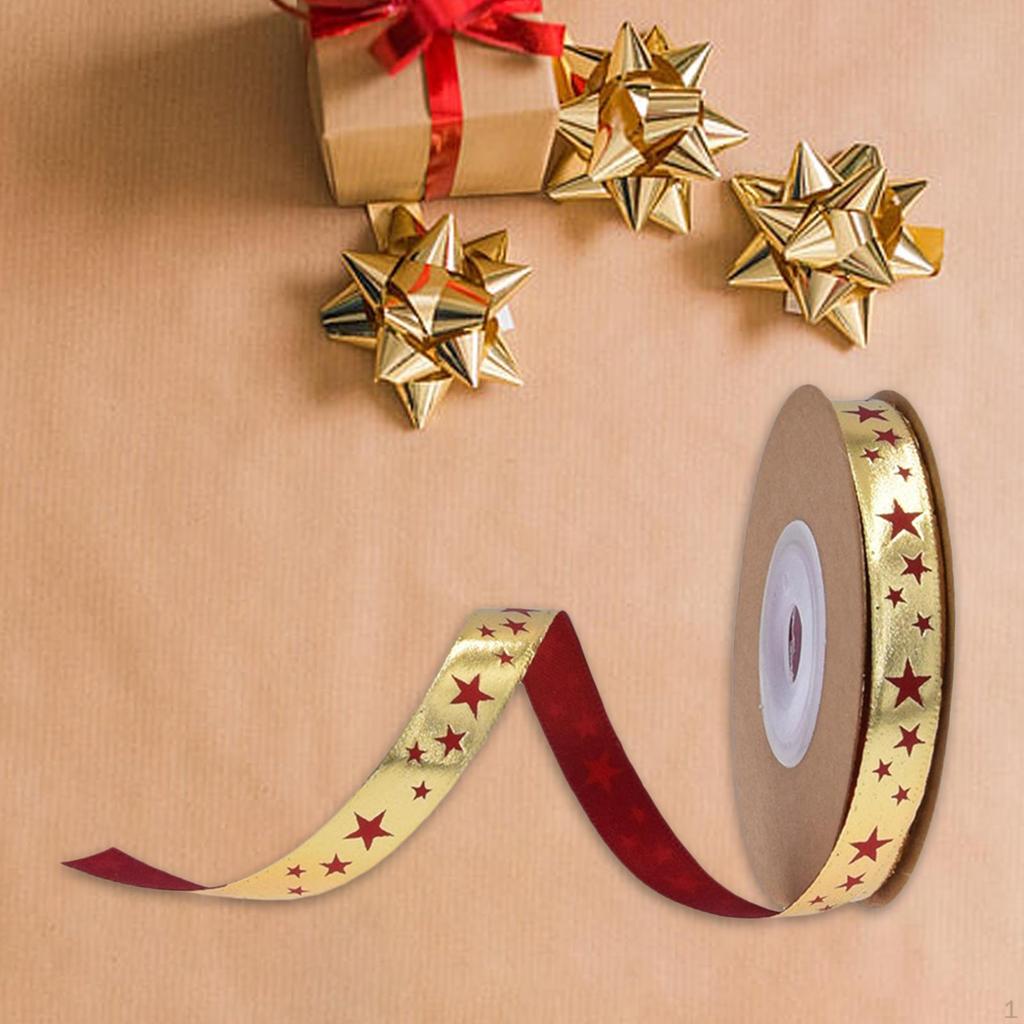 Christmas Ribbon Patterned Wrapping Ribbon, Decorative Accessory, DIY