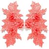 Heavy Lace Lace Applique Colorful Floral Embroidery Trim 3D Embroidered Patch  Clothing Sewing