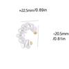 Golded C-shaped Ear Clip Imitation Pearl Gold Jewelry Elegant C Shape Ear Cuff  Jewelry