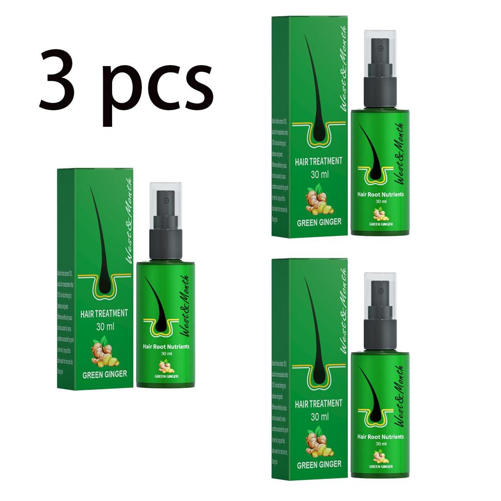 West&Month Спрей для ухода за волосами с имбирем, укрепляет волосы, предотвращает истончение, пушистость, восстанавливает корни волос, уменьшает перхоть и помогает предотвратить выпадение волос 30 мл