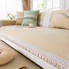 Summer French Cold Bean Sofa Cushion New Cool Feeling Ice Silk High Feeling Summer Non-slip Cover Cloth Towel