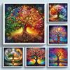 Full Embroidery Eco-cotton Thread 14CT Printed Tree Cross Stitch Kit Art