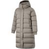 Li Ning Comfortable Casual Simple Solid Color Loose Cold Resistant Warm Outdoor Long Hooded Zipper Down Jacket Women Outerwear AYMU090-3