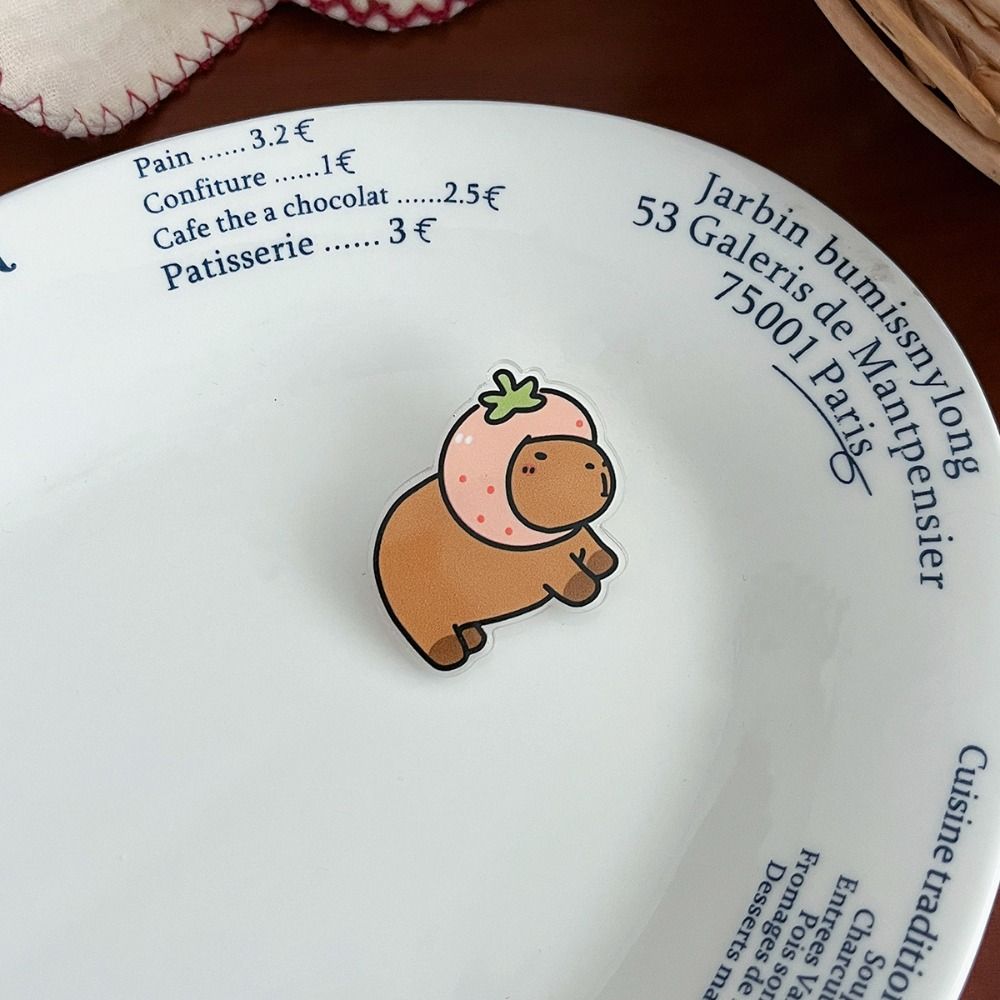 Милая брошь капибара, значок животного Капибара, булавка с изображением капибары, унисекс