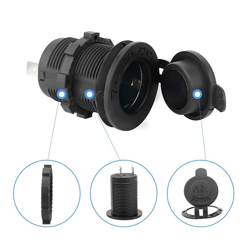 Розетка прикуривателя автомобиля морской мотоцикл ATV RV розетка прикуривателя 12 В водонепроницаемая вилка