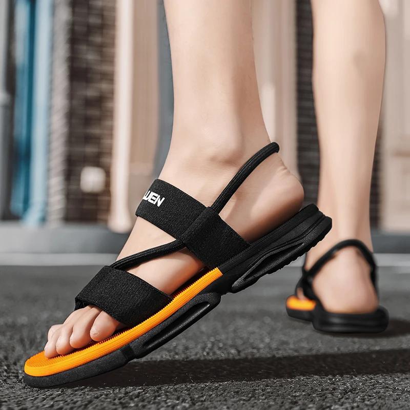 Модные шлепанцы Пляжные тапочки Мужские летние туфли с обхватом щиколотки Нескользящие сандалии-слайды Летние мужские тапочки Пляжная обувь для воды Zapati
