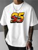 Мужская графическая футболка 95 - Винтажный гоночный номер 95 с принтом ретро-автомобиля