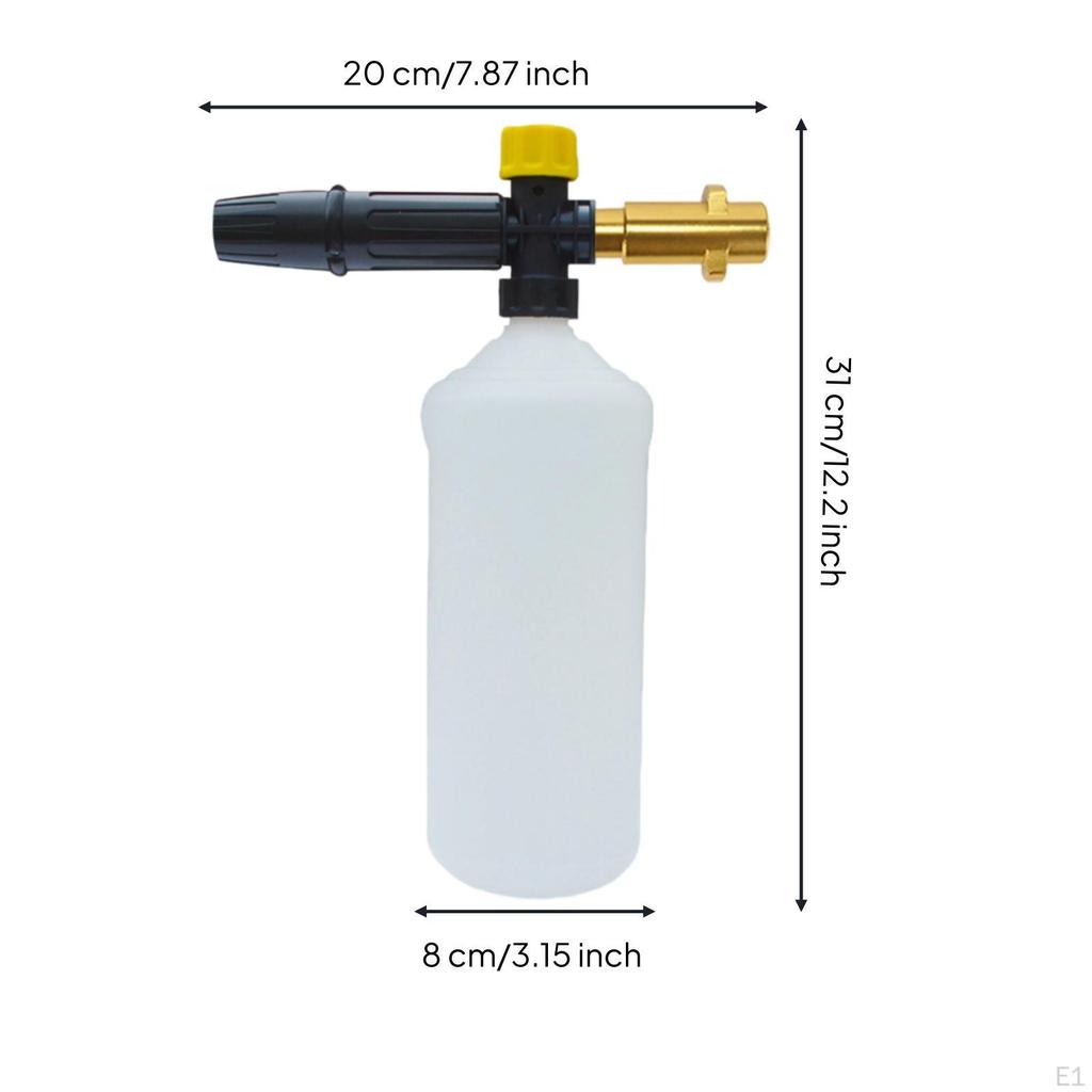 Pressure Washer Foam Cannon 1/4 Inch with Bottle Adjustable Soap Attachment for Car