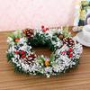 20/30/40cm Christmas Simulation Pine Wreath Christmas Tree Decoration Wreath Home Christmas Decoration Hanging Decoration