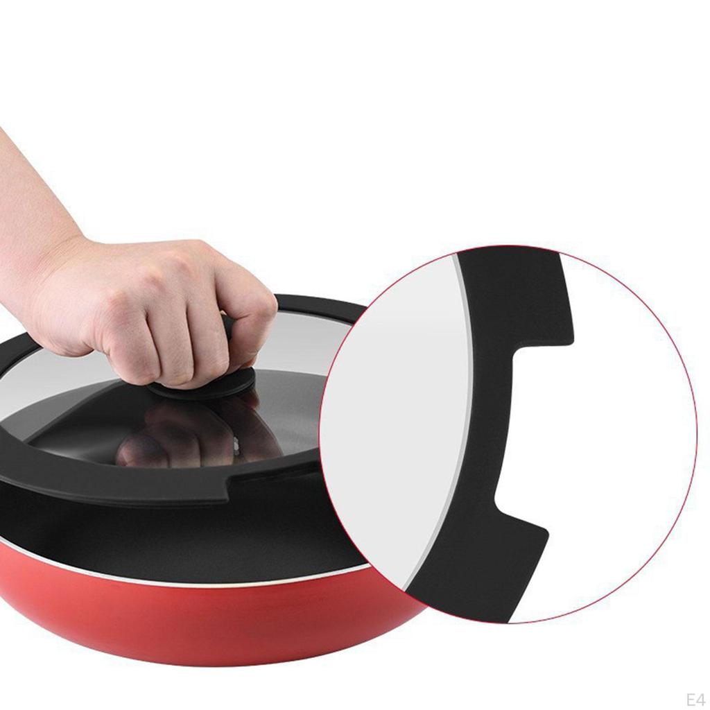 Glass Top Lid with Silicone Edge for Kitchen Use