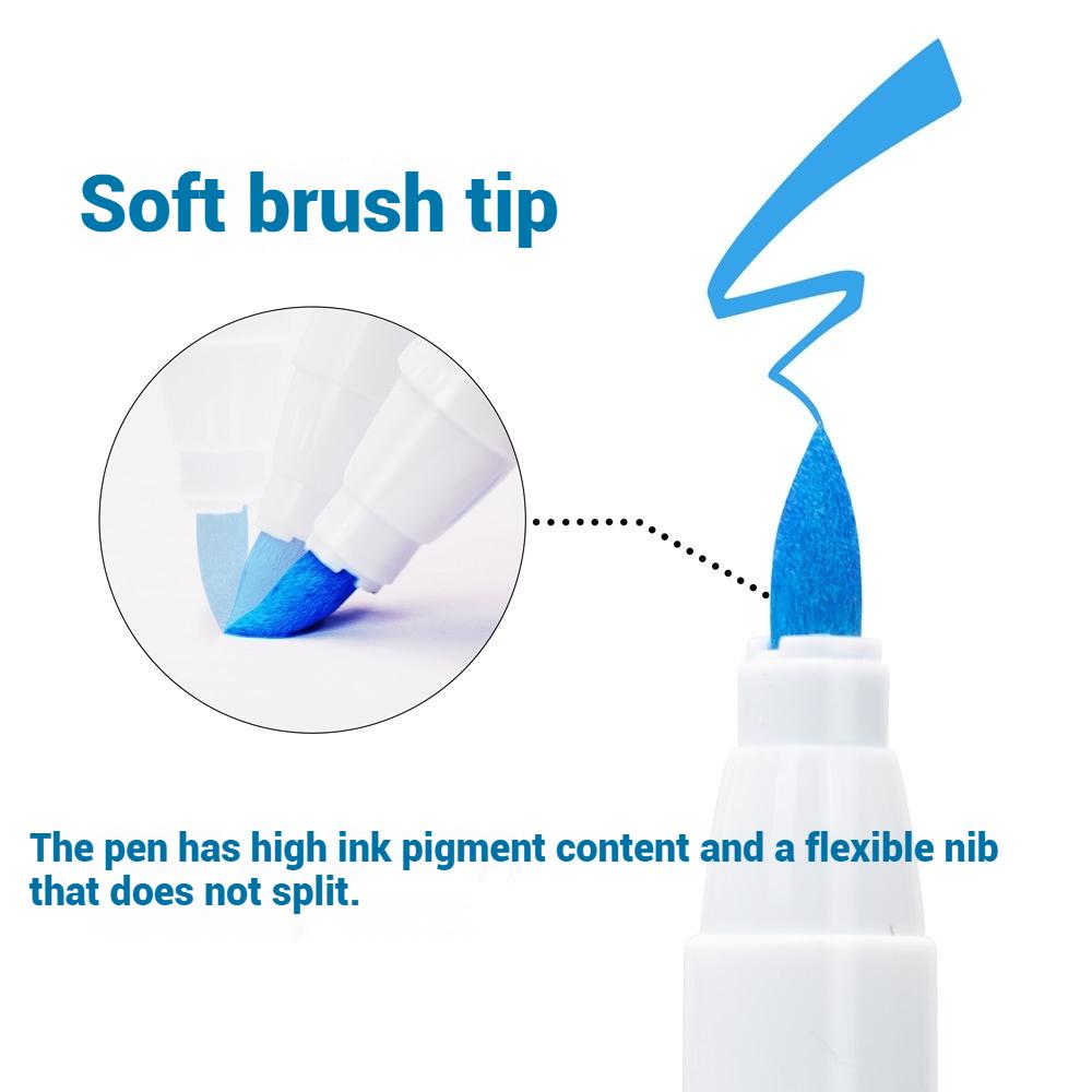 Набор акриловых маркеров 18-84 цвета Многоцелевая кисть-ручка для ткани, росписи камней, керамики, стекла, холста, для изготовления открыток своими руками, художественные принадлежности
