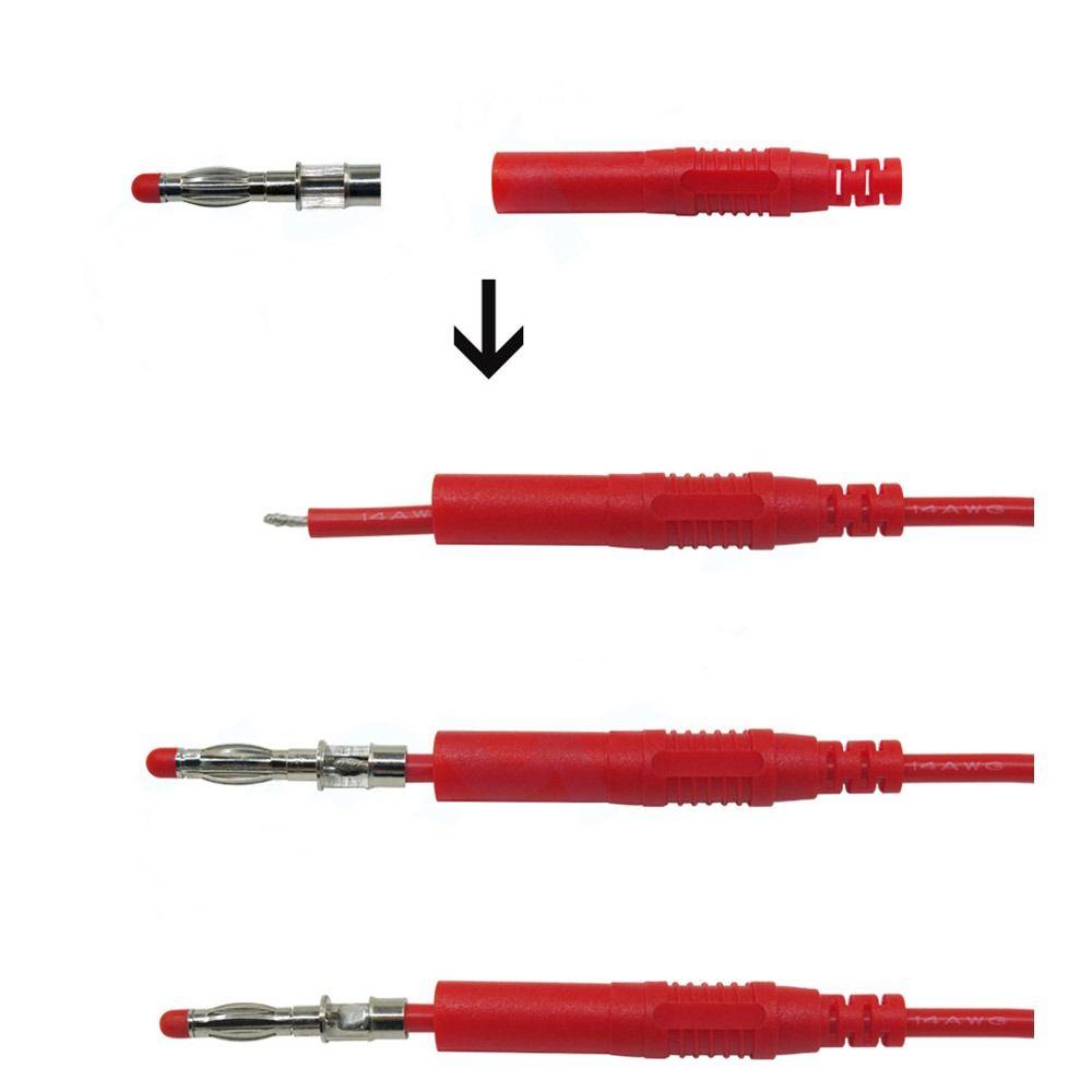 Safe DIY Electrical Connector 4mm Banana Plug Copper Banana Plug Female Socket Extension