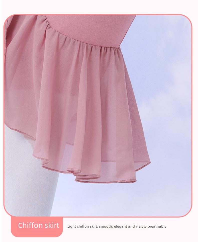 Летнее балетное платье без рукавов для девочек - танцевальная одежда из шифона в китайском стиле