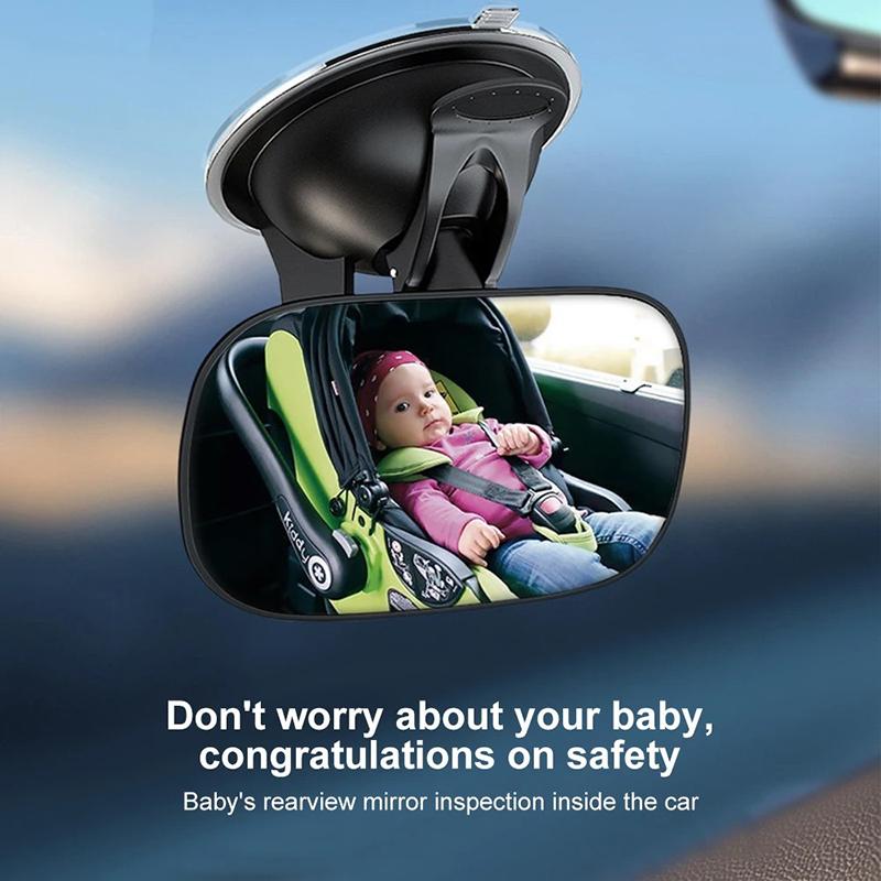For Windshield Infant Car Seats Clear Reflection 360-Degree Rotatable Adjustable Car Rearview Mirror Wide View Safety Mirror Interior Mirrors6