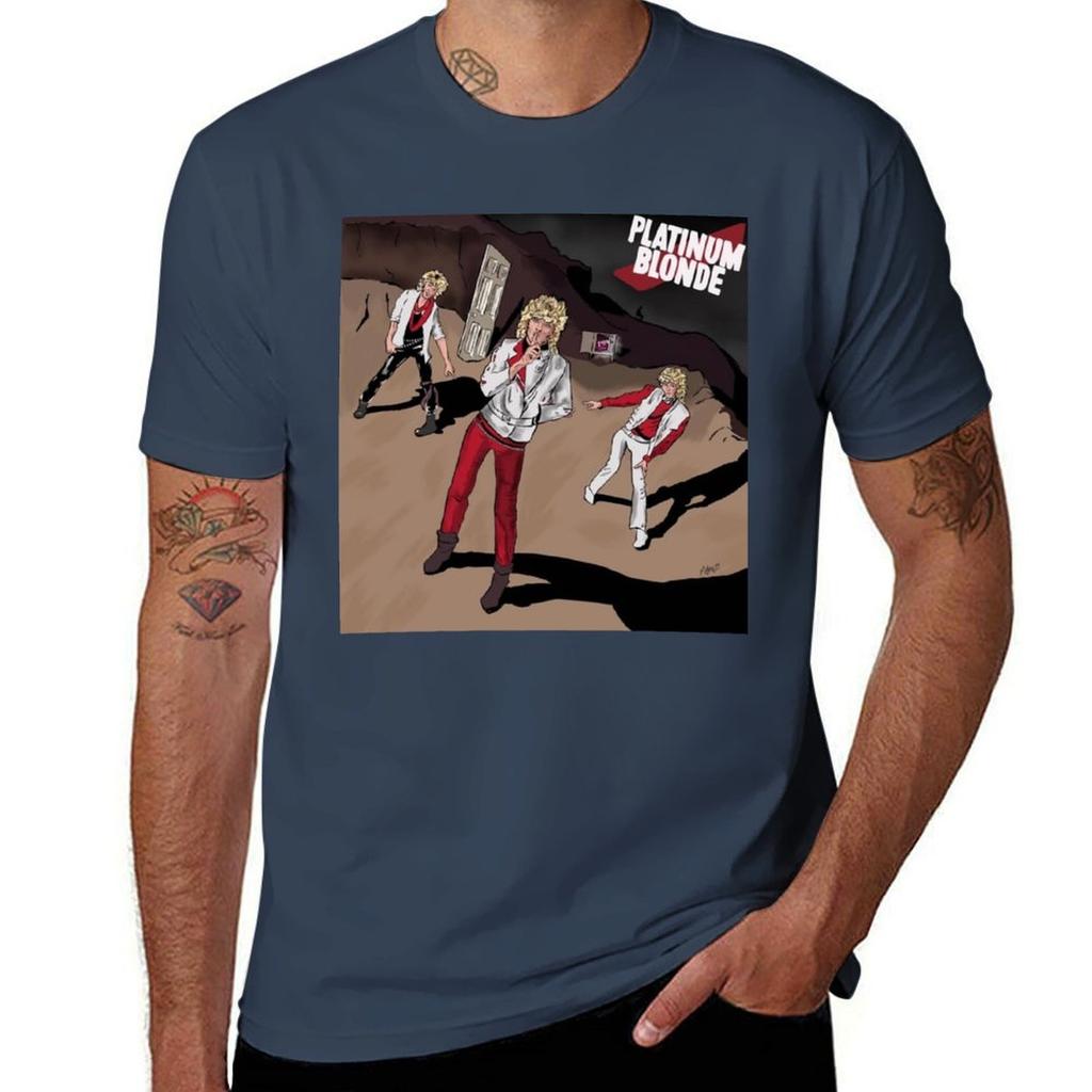 Standing In The Dark Platinum Blonde Band Tshirt Soft Casual Short Sleeve Cotton Tee