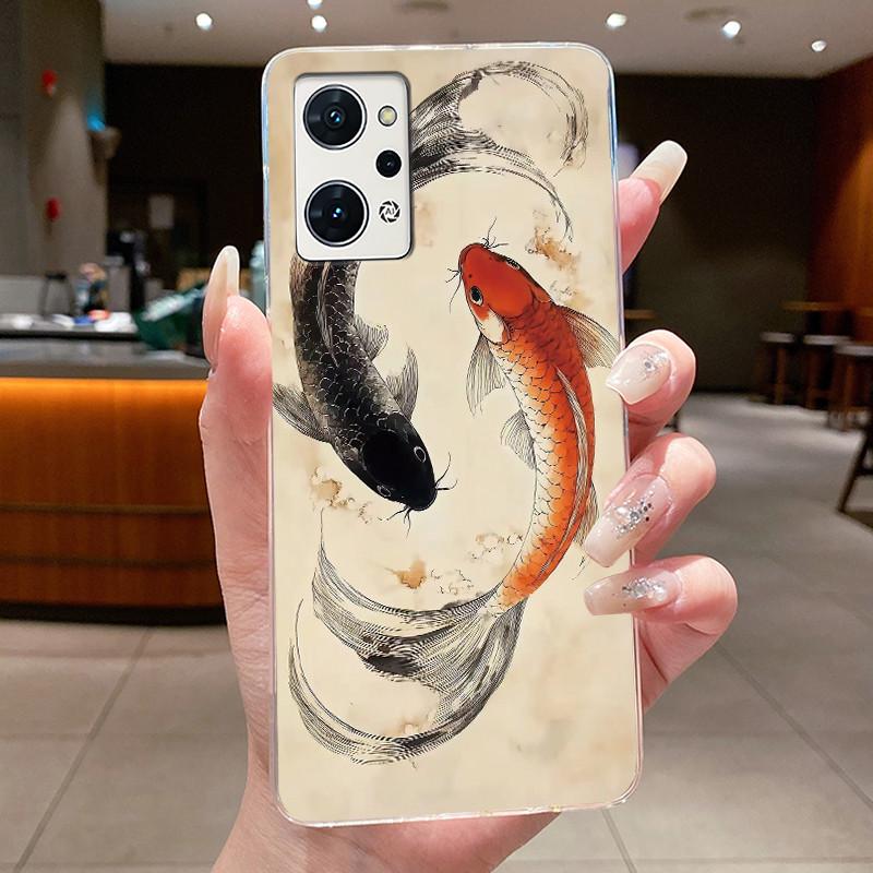 Чехол для OPPO Reno7 A Reno 7A CPH2353 / Reno9 A Reno 9A Чехол Япония Роскошный Дракон Милый Крутой Мальчики Девочки Мягкий Силиконовый ТПУ Чехол