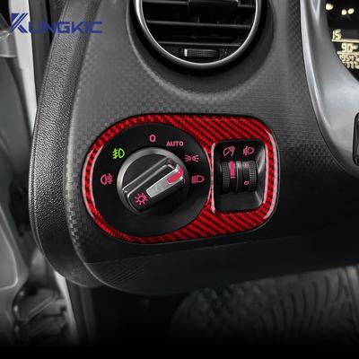 Наклейка из настоящего мягкого углеволокна для Seat Altea 2004-2009 2010 2011 2012 2013 2014 2015 2016 LHD RHD Рамка переключателя фар автомобиля