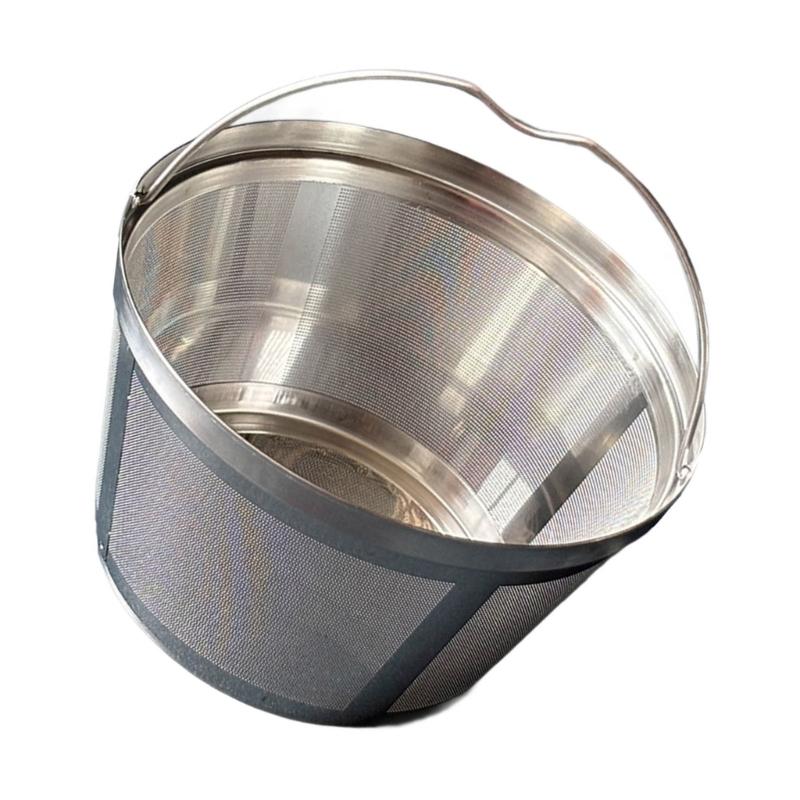 652F Generic Coffee Filter Basket Nonrust Steel Fine Meshes Screen Durable Construction Suitable with Most Brewer