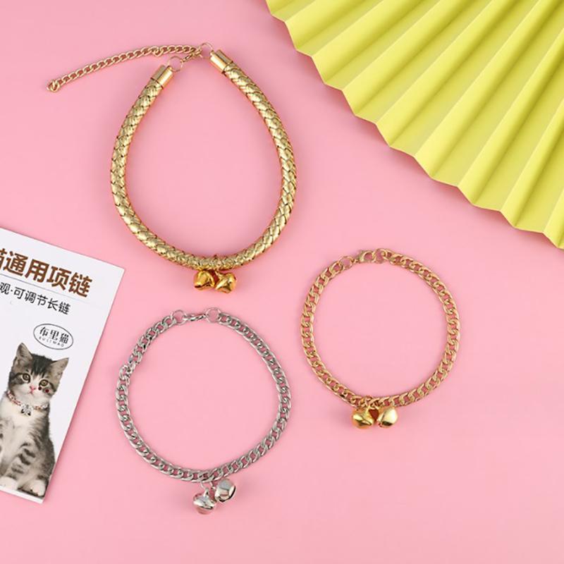 Adjustable Cat Collar Cartoon Colorful With Bell Safety Bell Ring Necklace For Puppy Kitten Pet Accessories