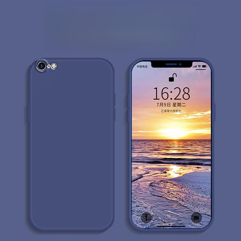 Подходит для Apple 6s Чехол для мобильного телефона Защитный чехол для iPhone Жидкий мягкий силиконовый чехол с полным покрытием Противоударный чехол для мужчин и женщин