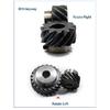 1Pcs 2M 10T-30T Tooth surface quenching Left/right Hand 45 Degree Staggered Helical Gear 90 Degree Transmission Keyway 4-10mm