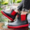 Новая мужская дождевая обувь зимняя водонепроницаемая и нескользящая обувь на толстой подошве водные сапоги взрослые кухонные рабочие велюровые дождевые сапоги женские