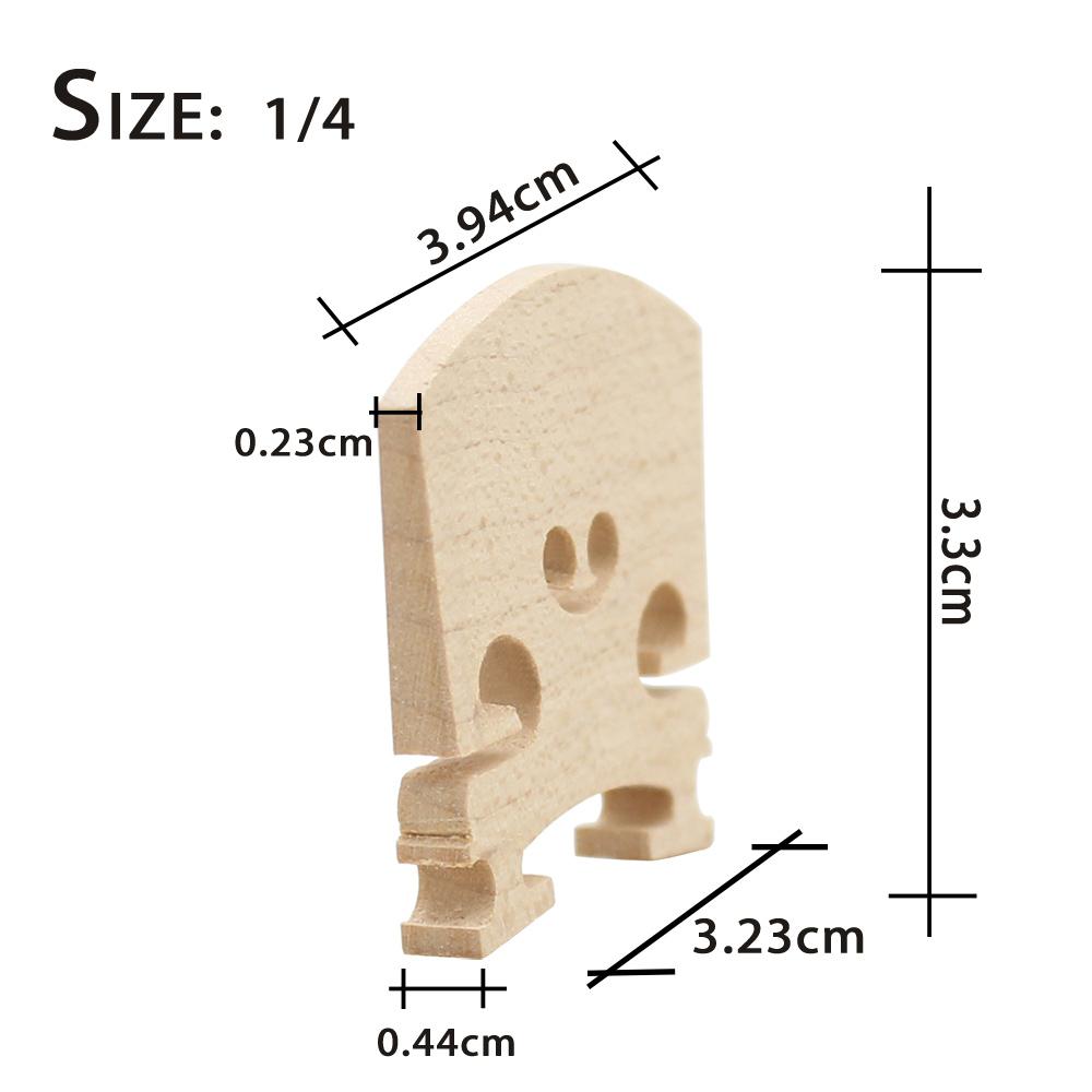 Violin Bridge Maple Wood Material for 4/4 3/4 1/2 1/4 1/8 Size Violin Accessory