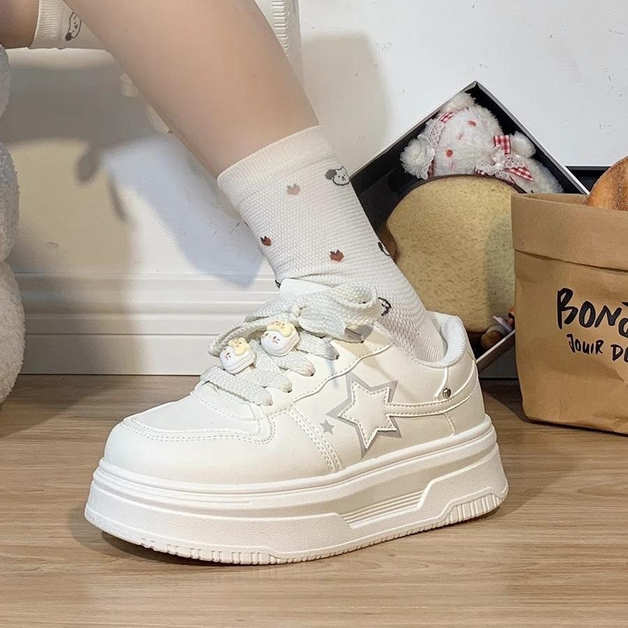 Милые туфли женские milk fufu нишевые оригинальные на платформе белые туфли детские 2025 новые популярные универсальные повседневные кеды