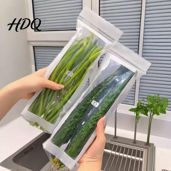 Многоразовые пакеты для хранения продуктов с двойным закрытием, плотные, герметичные, прозрачные, длинные, пищевого качества, пластиковые, для морозильной камеры
