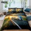 Home Living Luxury 3D Truck Bedding Set Red Lorry Duvet Cover Pillowcase Queen and King EU/US/AU/UK Size Comforter Bedding
