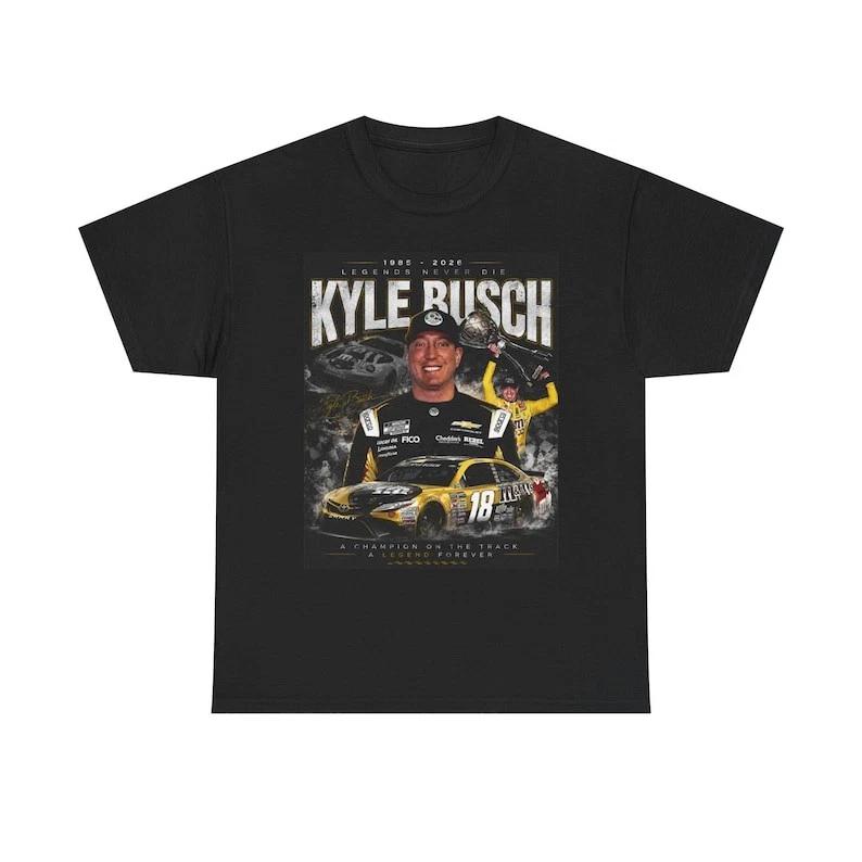 Kyle Busch Racing Shirt | No 18 Motorsport Fan Tee | Vintage Racing Graphic T-Sh